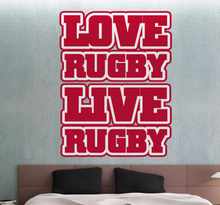 Muursticker Love Rugby