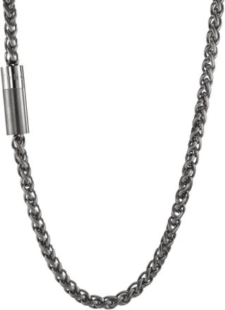 TeNo Herren Halskette Heritage Lava Grey aus Edelstahl mit Magnetverschluss, 50cm