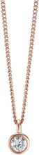 TeNo Damen Halskette Joy Roségold aus Edelstahl mit Crystal White Zirkonia, 42cm