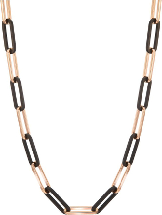 TeNo Damen Halskette Soho Rosé aus Edelstahl mit Carbon 45-48 cm verstellbar