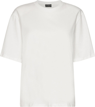 Slluca Over Tee Ss Tops T-shirts & Tops Short-sleeved White Soaked In Luxury
