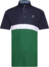 Pure Colorblock Polo Tops Polos Short-sleeved Navy PUMA Golf