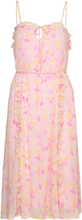 Recycled Chiffon Strap Dress Knælang Kjole Pink Rosemunde