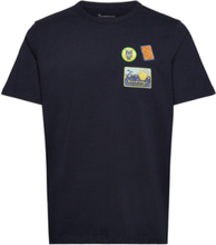 Regular Short Sleeve Heavy Single E Tops T-Kortærmet Skjorte Navy Knowledge Cotton Apparel