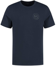Michael Kors Peached Jersey Crew Neck T-shirt Mörkblå bomull Small Herr