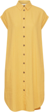 Byfalakka Ss Shirt Dress - Knælang Kjole Yellow B.young