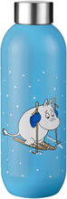 Keep Cool Vacuum Insulated Bottle 0.6 L. Moomin Skiing Home Kitchen Thermal Bottles Blue Stelton