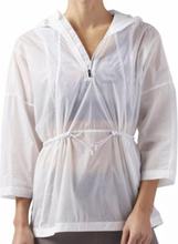 Reebok COMP PONCHO Windbreaker stylische Damen Wind-Jacke mit Speedwick-Technologie Weiß