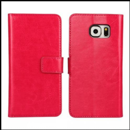 Samsung Galaxy S6 Plånboksfodral Fodral/Plånbok/Skal mörk rosa