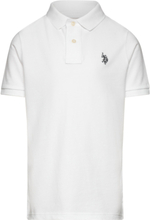 Dhm Pique Polo Tops T-shirts Polo Shirts Short-sleeved Polo Shirts White U.S. Polo Assn.