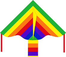 HQ Eco Line Simple Flyer Einleiner Drache - Regenbogenfarben - 85 cm