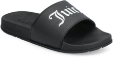 Carmen Collegiate Pu Slider Shoes Summer Shoes Sandals Pool Sliders Black Juicy Couture