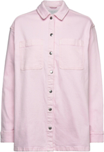 Nmalva L/S Color Denim Shacket Tops Overshirts Pink NOISY MAY