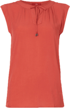 s.Oliver Blusen-Top sommerliches Damen Blusen-Shirt mit Bindeband Orange