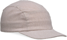 Cap Striped Accessories Headwear Caps Beige Huttelihut