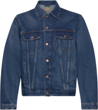 Danny Greasy Denim Jacket Designers Jackets Denim Blue Nudie Jeans