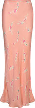Crepe Satin Skirt Designers Maxi Pink By Ti Mo