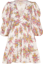 Crepe Satin Puffed Mini Dress Designers Short Dress Multi/patterned By Ti Mo