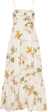 Linen Strap Dress Designers Maxi Dress White By Ti Mo
