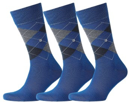 Burlington 3P Edinburgh Wool Sock Blau Gr 46/50 Herren