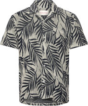 Terry Cuban Shirt Tops Shirts Short-sleeved Beige Revolution