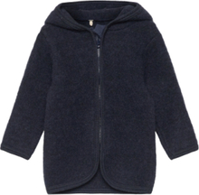 Jacket Soft Wool Outerwear Fleece Outerwear Fleece Jackets Navy Huttelihut