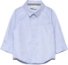 Long Sleeved Shirt Tops Shirts Long-sleeved Shirts Blue BOSS