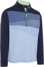 1/4 Zip Printed Blocked Pullover Tops Sweatshirts & Hoodies Sweatshirts Navy Callaway