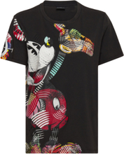 Mickey M. Christian Lacroix Tops T-shirts & Tops Short-sleeved Black Desigual