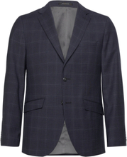 Checked Stretch Blazer - Combi Suit Suits & Blazers Blazers Single Breasted Blazers Navy Lindbergh Black