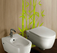 Sticker badkamer bamboe