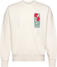 Garden Society Sweat - Whisper White Designers Sweatshirts & Hoodies Sweatshirts Cream Edwin