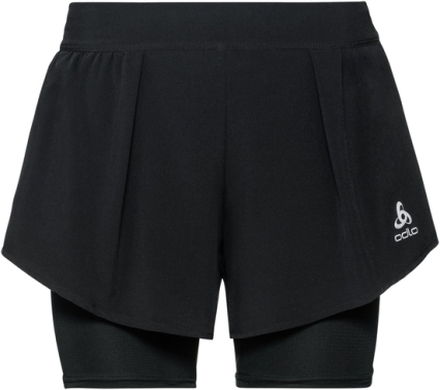 Odlo ZEROWEIGHT CERAMICOOL PRO 2-in-1-Shorts für Frauen Black L.