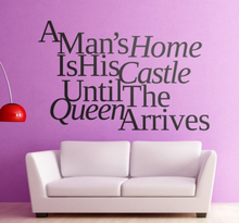 Man huis kasteel prinses tekst sticker
