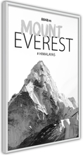 Plakat - Peaks of the World: Mount Everest - 40 x 60 cm - Hvid ramme