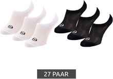 27 Paar Sergio Tacchini Invisible Footie Füßlinge kurze Sommer-Socken Baumwoll-Strümpfe Schwarz oder Weiß