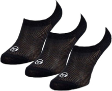 3 Paar Sergio Tacchini Invisible Footie Füßlinge kurze Socken Baumwoll-Strümpfe Schwarz