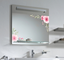 Muurstickers bloemen roze bloemen spiegelsticker