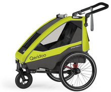 Qeridoo ® Sportrex2 cykelanhænger til børn Limited Edition Lime Green