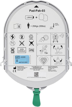 Ersättningslektroder och -batteri för vuxna till HeartSine Samaritan