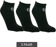 3 Paar Sergio Tacchini Sneaker-Socken modische Baumwoll-Socken 230000830 Schwarz