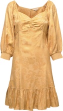 Jacquard Mini Dress Dresses Summer Dresses Gul By Ti Mo*Betinget Tilbud