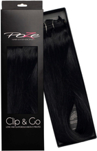 Poze Hairextensions Clip & Go Extensions 50 cm 1N Midnight Black