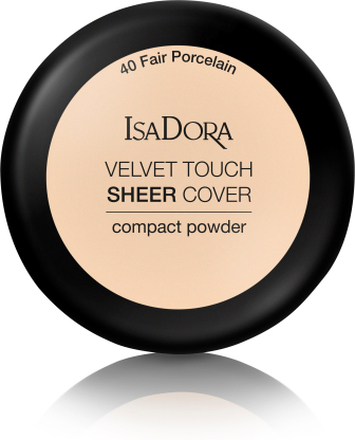IsaDora Velvet Touch Sheer Cover Compact Powder 40 Fair Porcelai