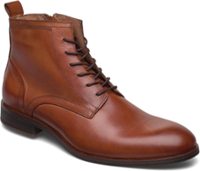 Biabyron Leather Lace Up Boot Støvletter Med Snøring Brun Bianco*Betinget Tilbud