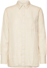 Shirts/Blouses Long Sleeve Tops Shirts Linen Shirts Beige Marc O'Polo