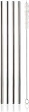 Reusable Straws 4-Pack Home Tableware Dining & Table Accessories Straws Silver Vacuvin