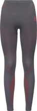 Odlo Odlo Women's Performance Evolution Warm Base Layer Pants Odyssey Gray - Diva Pink Undertøy underdel XS