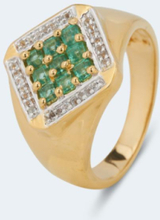 Harry Ivens Ring mit Smaragd und Weißtopas