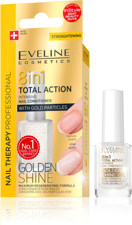 Eveline Cosmetics Nail Therapy Conditioner 8 In 1 Golden Shine 1